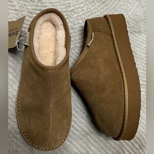 Cozy Tan Suede leather women’s slippers